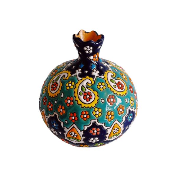 Price and Buy Persian Pottery Candlestick Minakari Handmade with Pomegranate Design_68ffc8e4ac543.jpeg Price and Buy Persian Pottery Candlestick Minakari Handmade with Pomegranate Design
