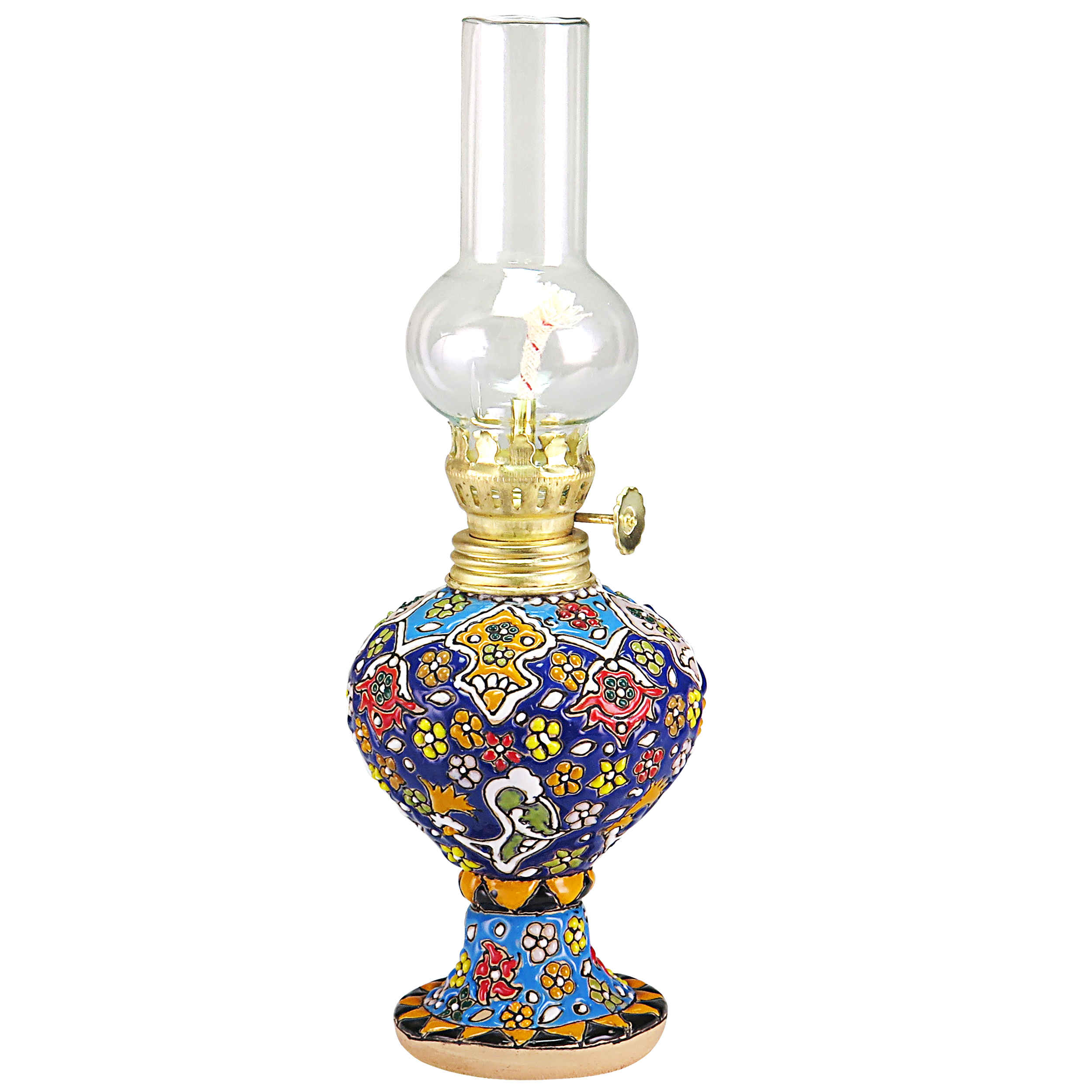Price and Buy Persian Pottery Kerosene Lamp Model Minakari