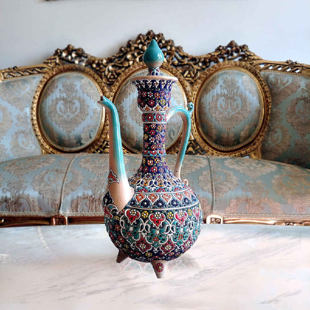 Price and Buy Persian Pottery Rosewater Sprinkler – Minakari Enameled Sahel - Image 3