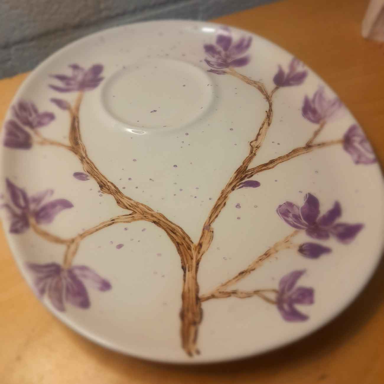 Price and Buy Persian Pottery Teacup and Saucer with Elegant Lavender Design - Image 4