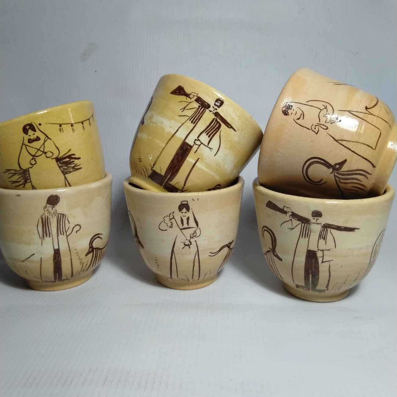 Price and Buy Persian Pottery Teacup with Perfect for Tea Ritual with Ethnic Design (x6)