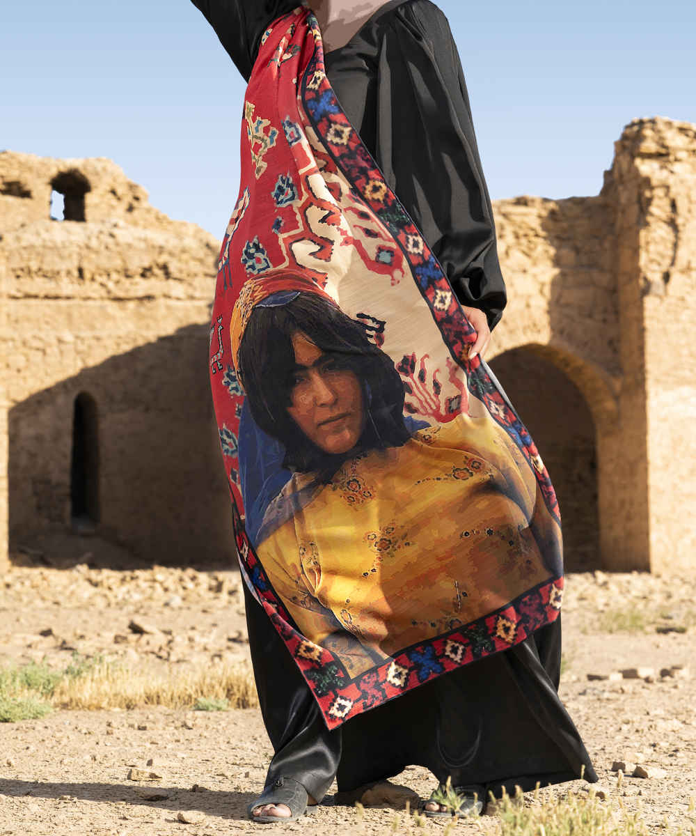 Price and Buy Persian Print Shawl for Women Artistic Model Alay - Image 3