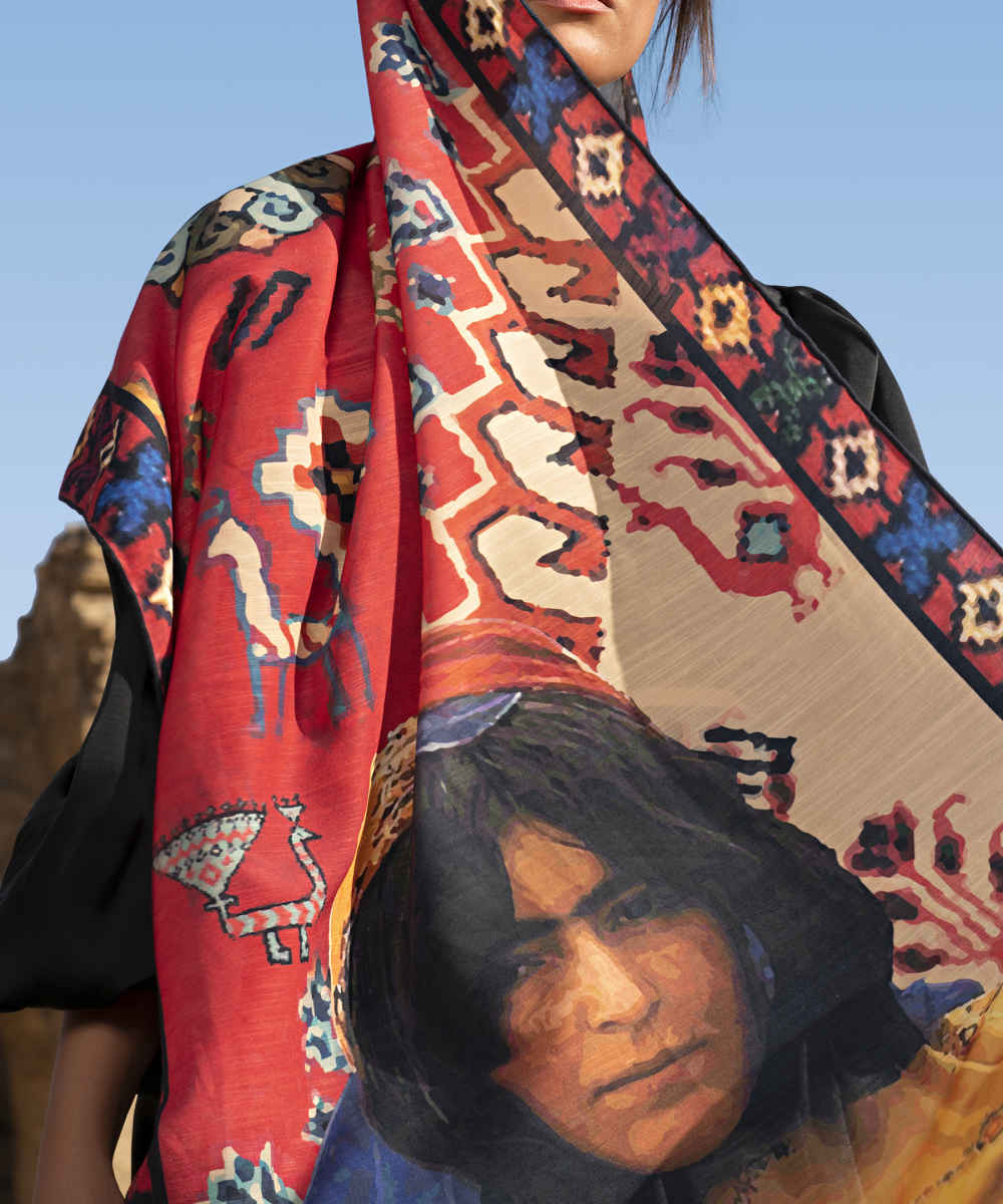 Price and Buy Persian Print Shawl for Women Artistic Model Alay - Image 4