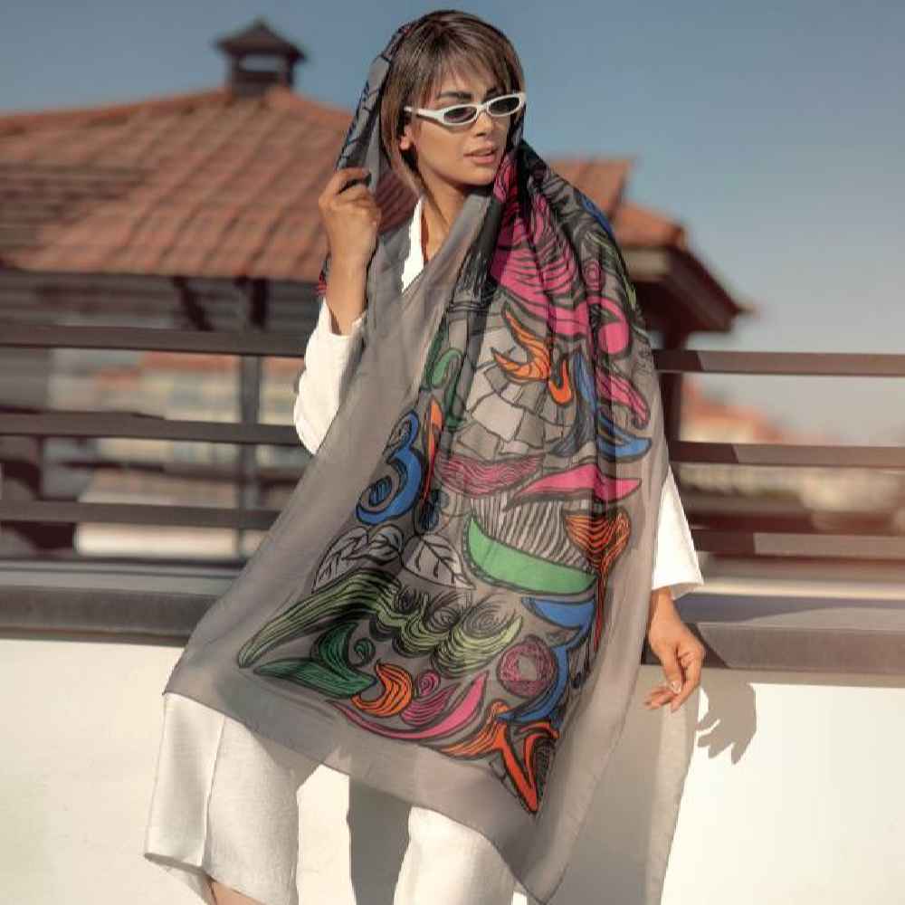 Price and Buy Persian Printed Shawl Artistic & Lightweight Vojoud - Image 4