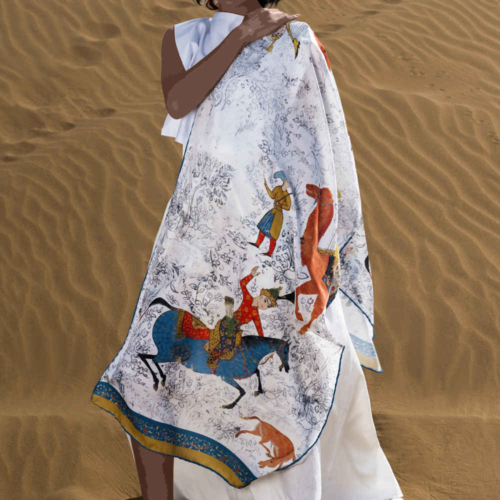 Price and Buy Persian Printed Shawl for Women Artistic & Lightweight Bahram