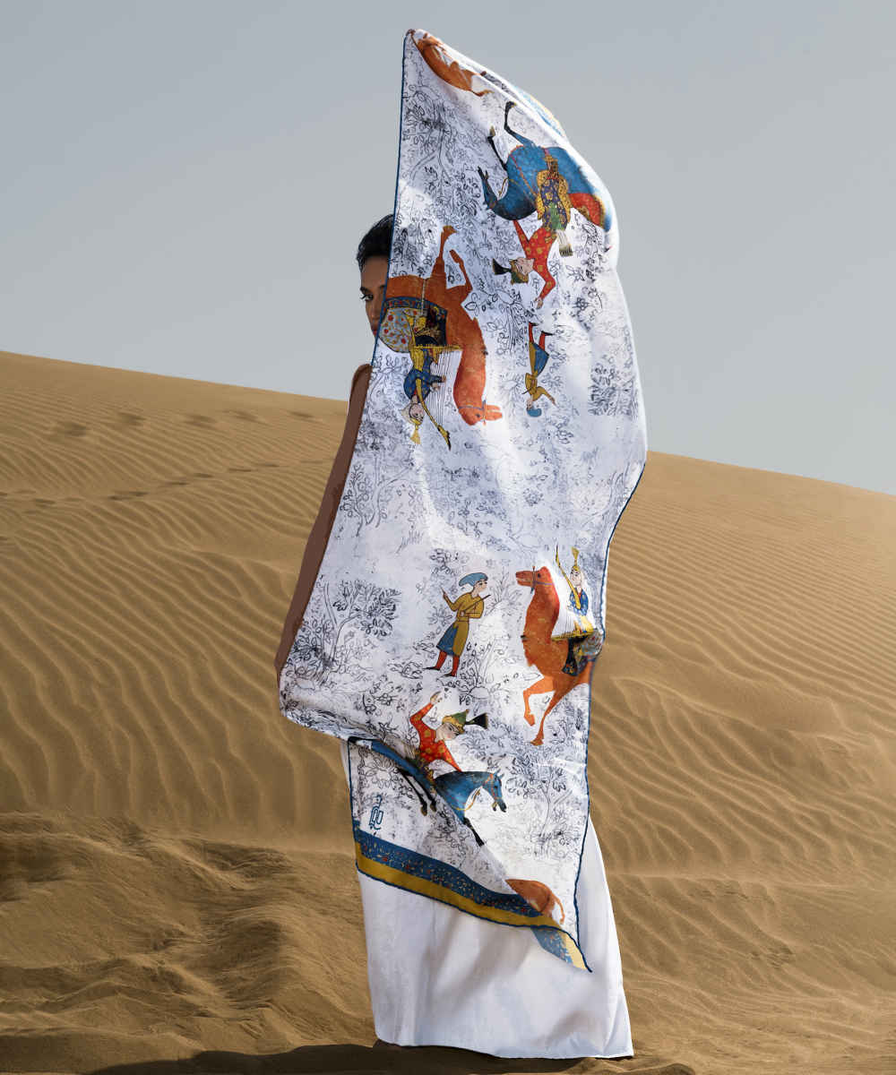 Price and Buy Persian Printed Shawl for Women Artistic & Lightweight Bahram - Image 4