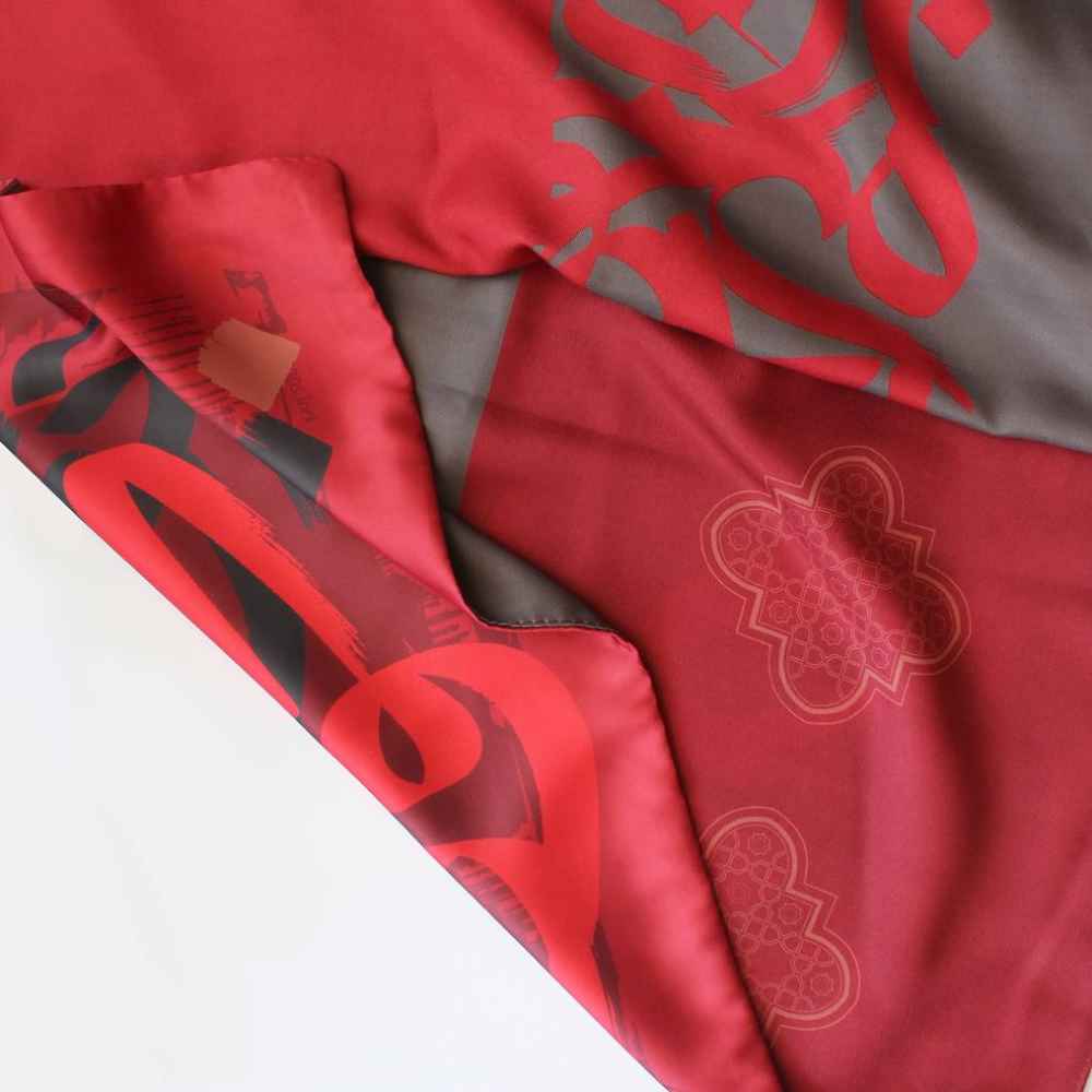 Price and Buy Persian Printed Silk Shawl Double Sided Artistic Calligraphy Bitab - Image 4