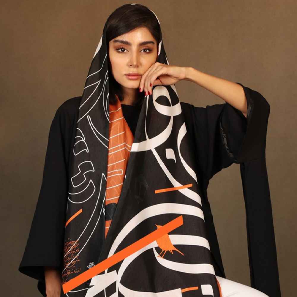 Price and Buy Persian Printed Silk Shawl Double Sided Artistic Calligraphy Sher - Image 3