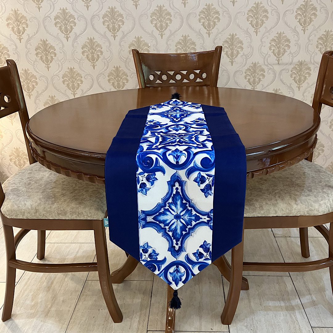 Price and Buy Persian Printed Table Runner with Velvet Eslimi Design - Image 4