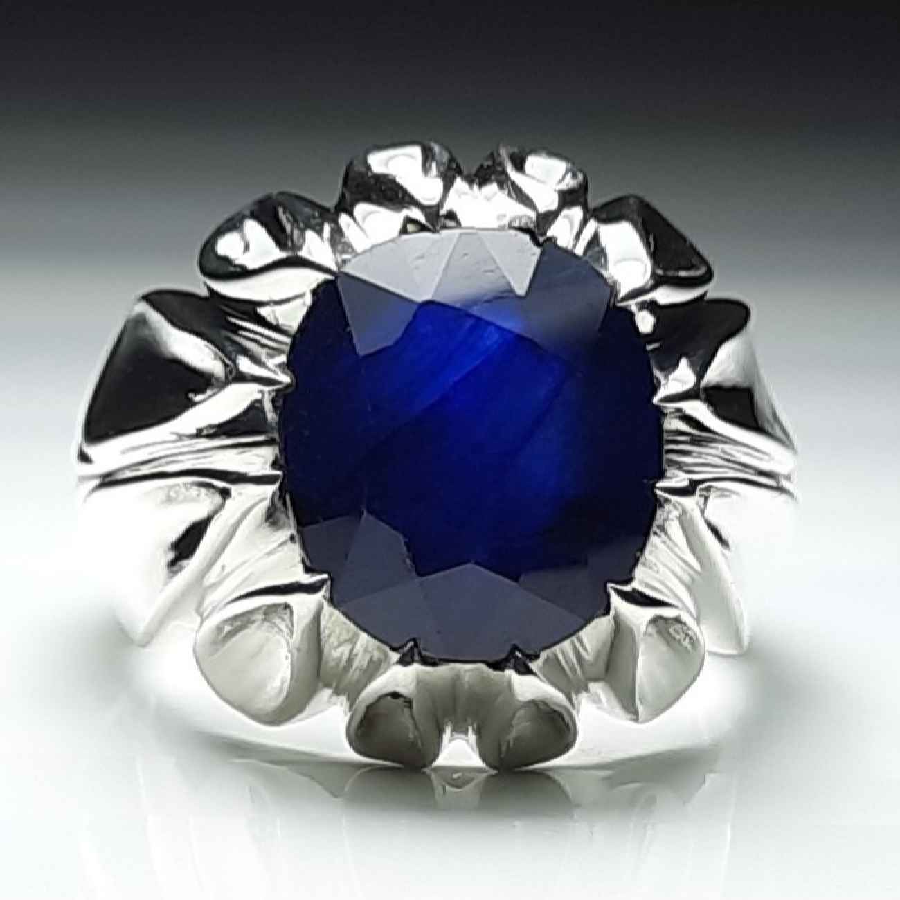 Price and Buy Persian Ruby Silver Ring Handcrafted For Men Chic & Lux - Image 4