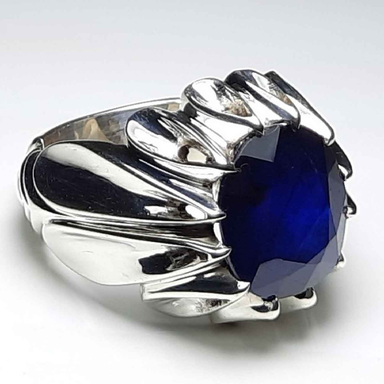 Price and Buy Persian Ruby Silver Ring Handcrafted For Men Chic & Lux - Image 5