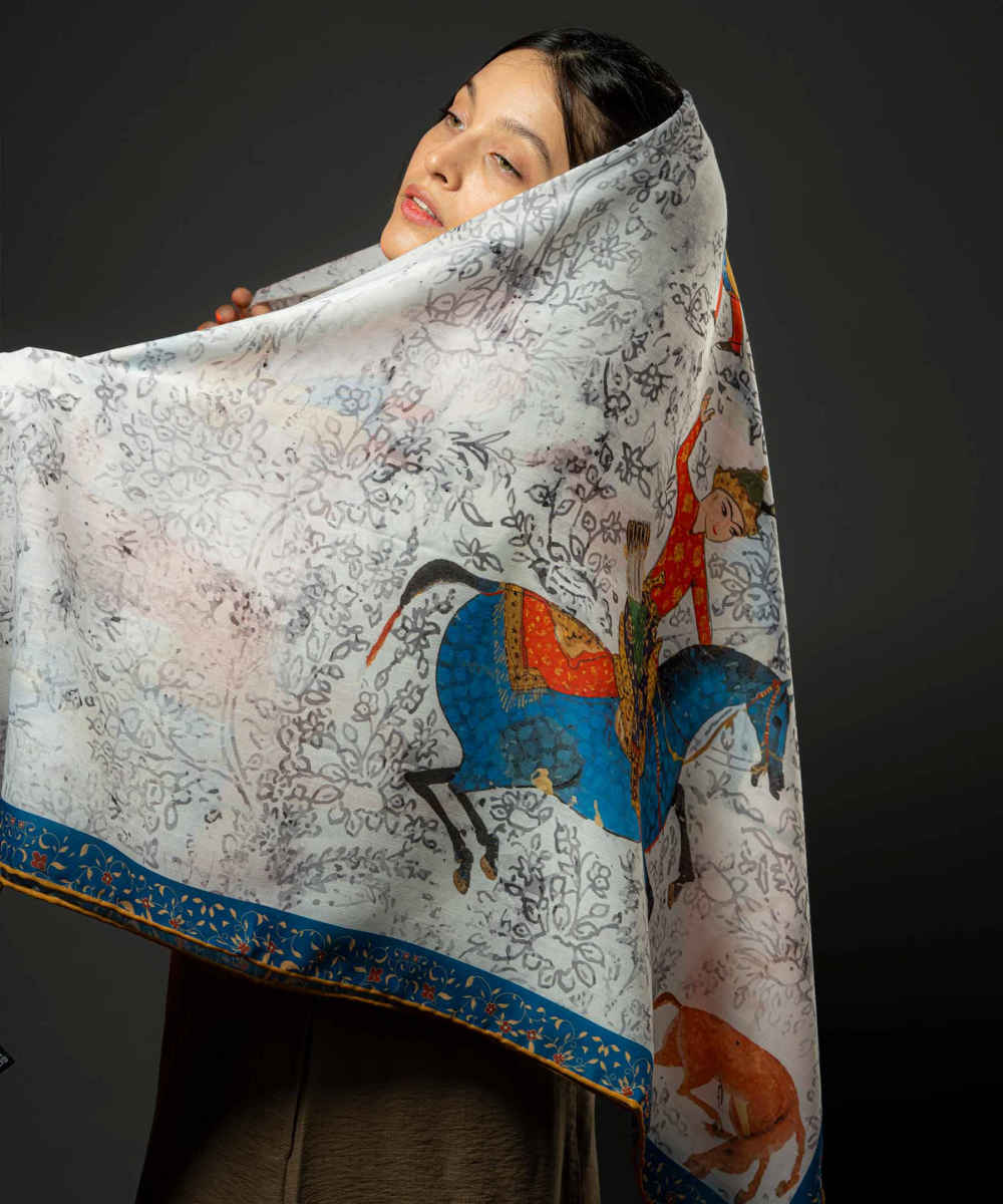 Price and Buy Persian Scarf for Women – Luxe and Vibrant Motif Bahram o Azadeh - Image 3