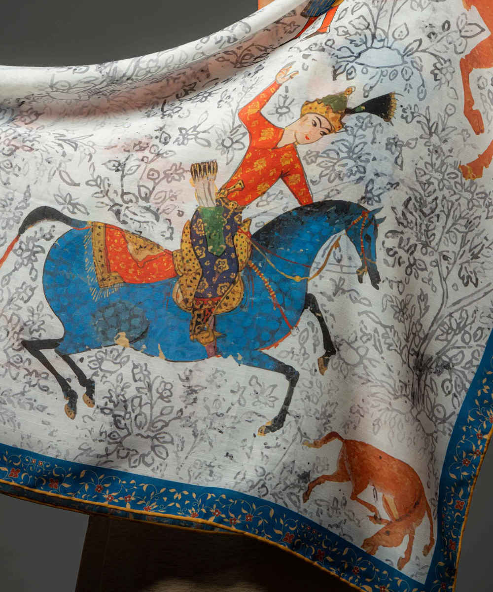 Price and Buy Persian Scarf for Women – Luxe and Vibrant Motif Bahram o Azadeh - Image 6