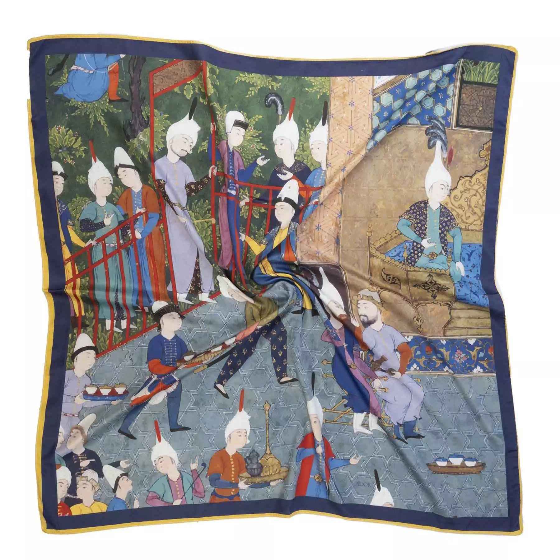 Price and Buy Persian Scarf for Women – Vibrant Shahnameh Inspired Motif - Image 3