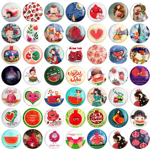 Price and Buy Persian Set of 49 Pinback Buttons – Shab-e Chelle