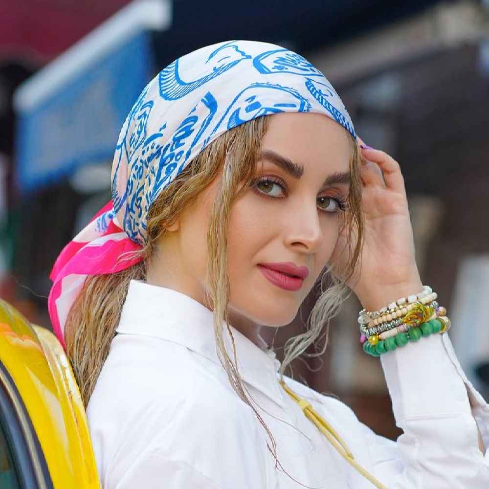 Price and Buy Persian Silk Mini Scarf for Women – Artistic Luxe & Vibrant Pattern Sepid