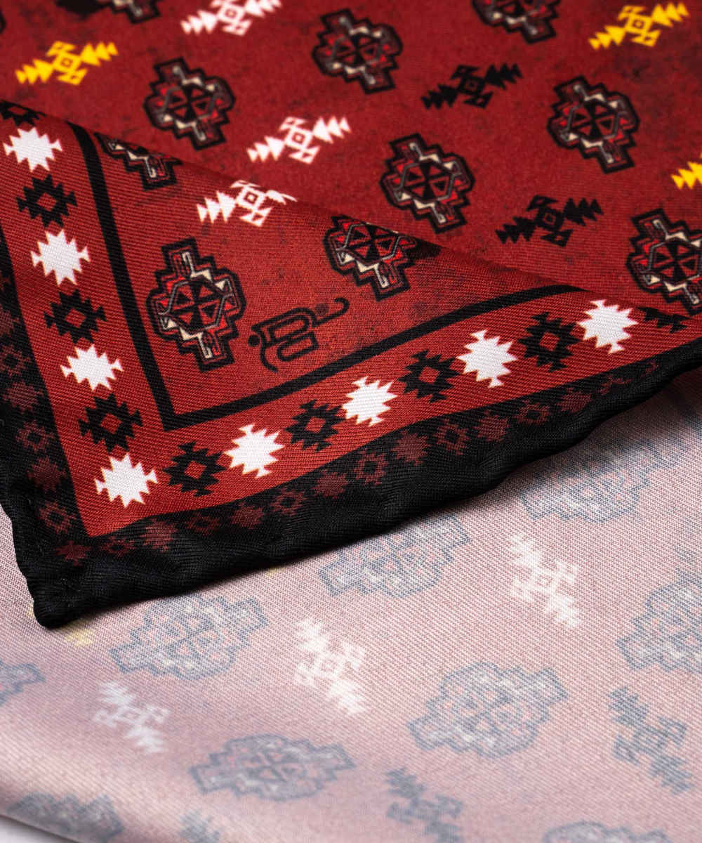 Price and Buy Persian Silk Neck Scarf for Women Luxe and Vibrant Square Diyar - Image 5