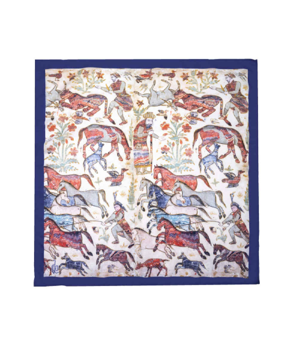 Price and Buy Persian Silk Neck Scarf for Women Luxe and Vibrant Square Rakhsh - Image 3