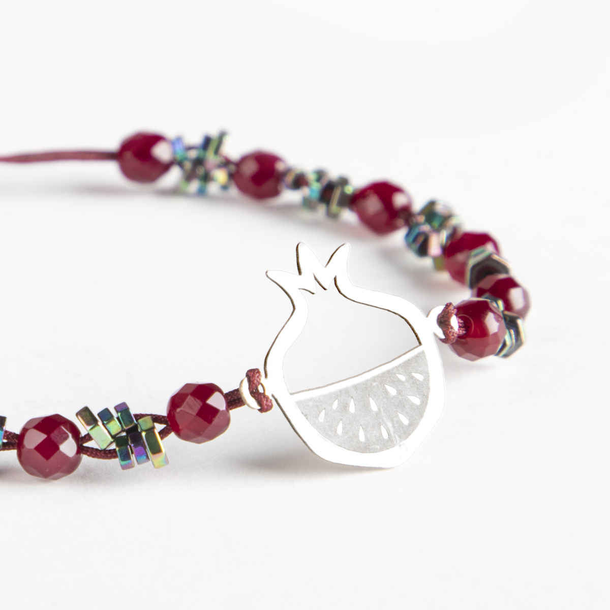 Price and Buy Persian Silver Beaded Bracelet for Women – Laal Design - Image 4