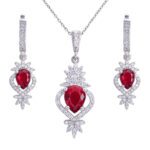 Price and Buy Persian Silver Jewelry Set with Ruby Gemstone for Women Amilis