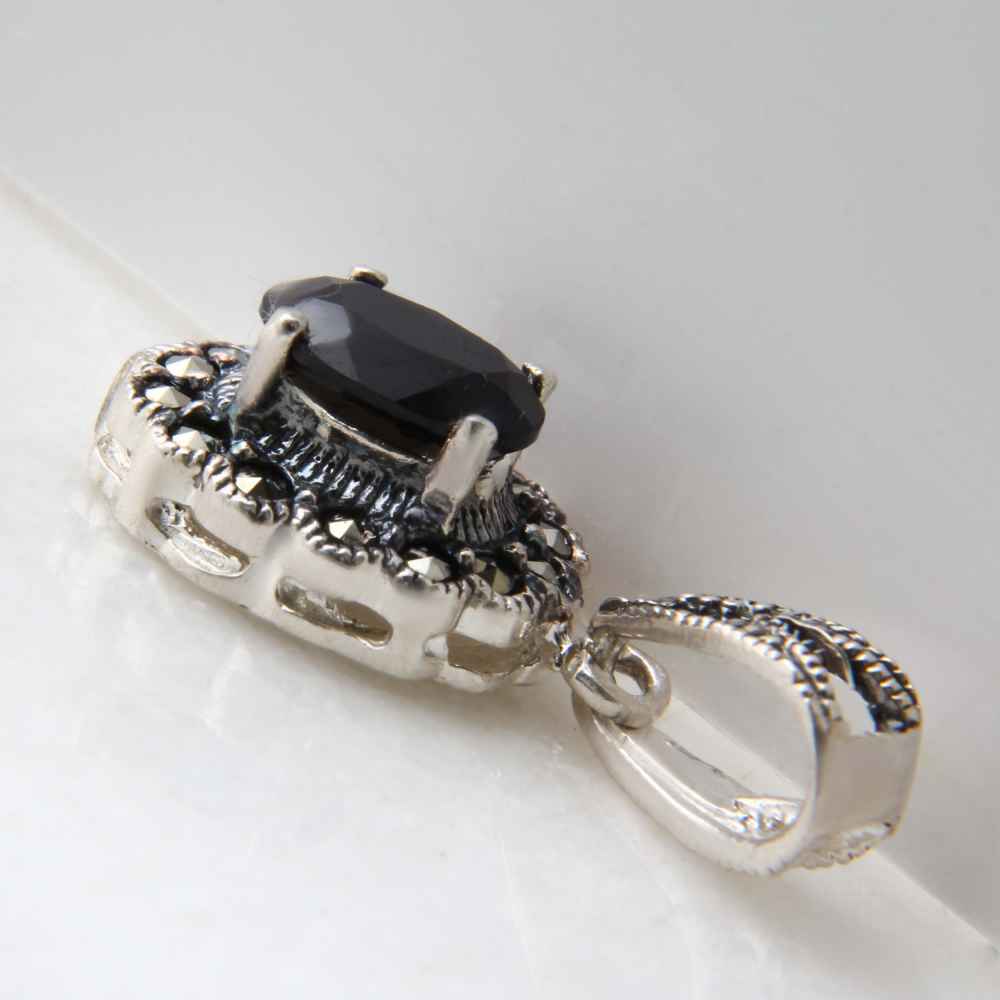 Price and Buy Persian Silver Pendant Classic Style with Agate Gemstone Laya - Image 3