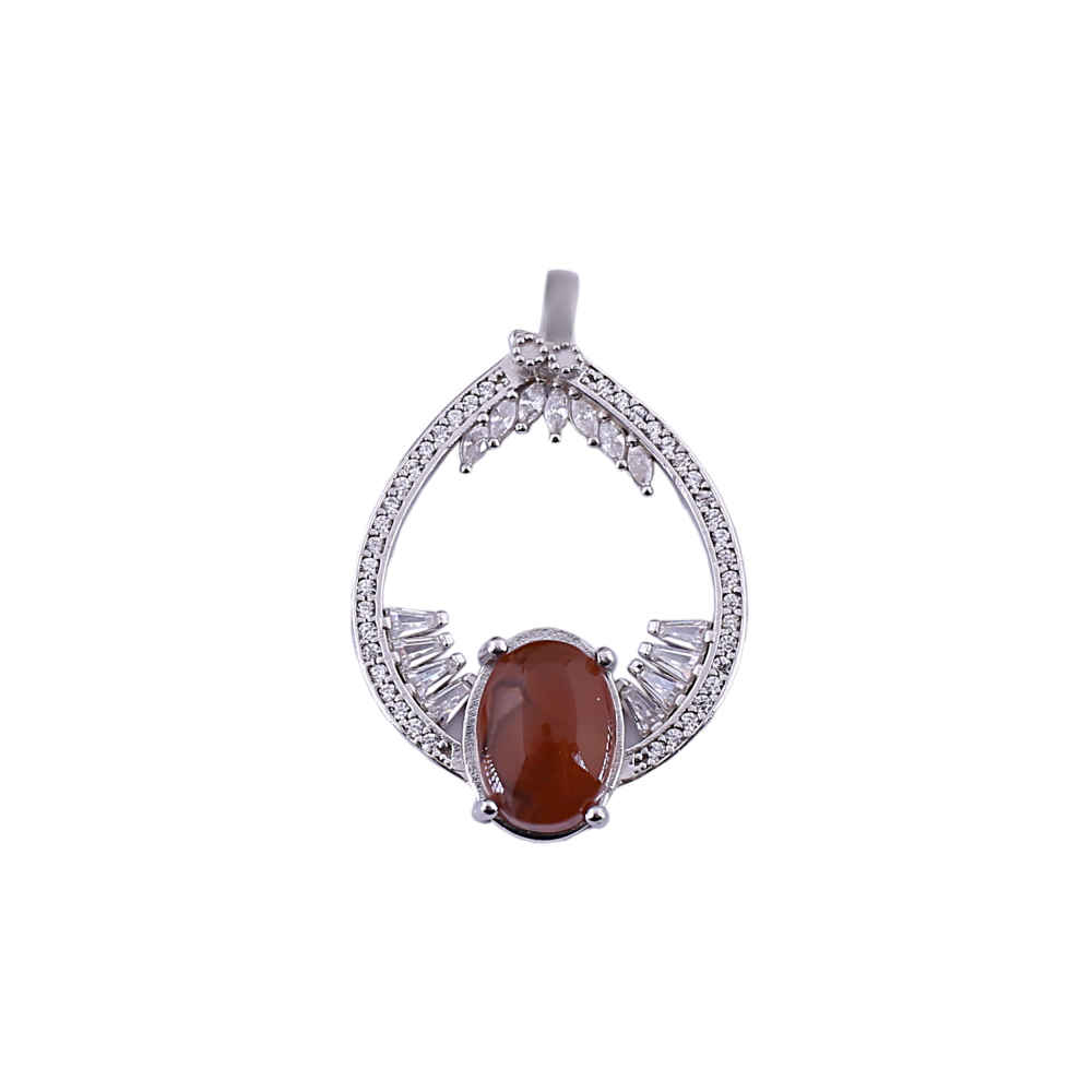 Price and Buy Persian Silver Pendant Classic Style with Agate Gemstone Ravak