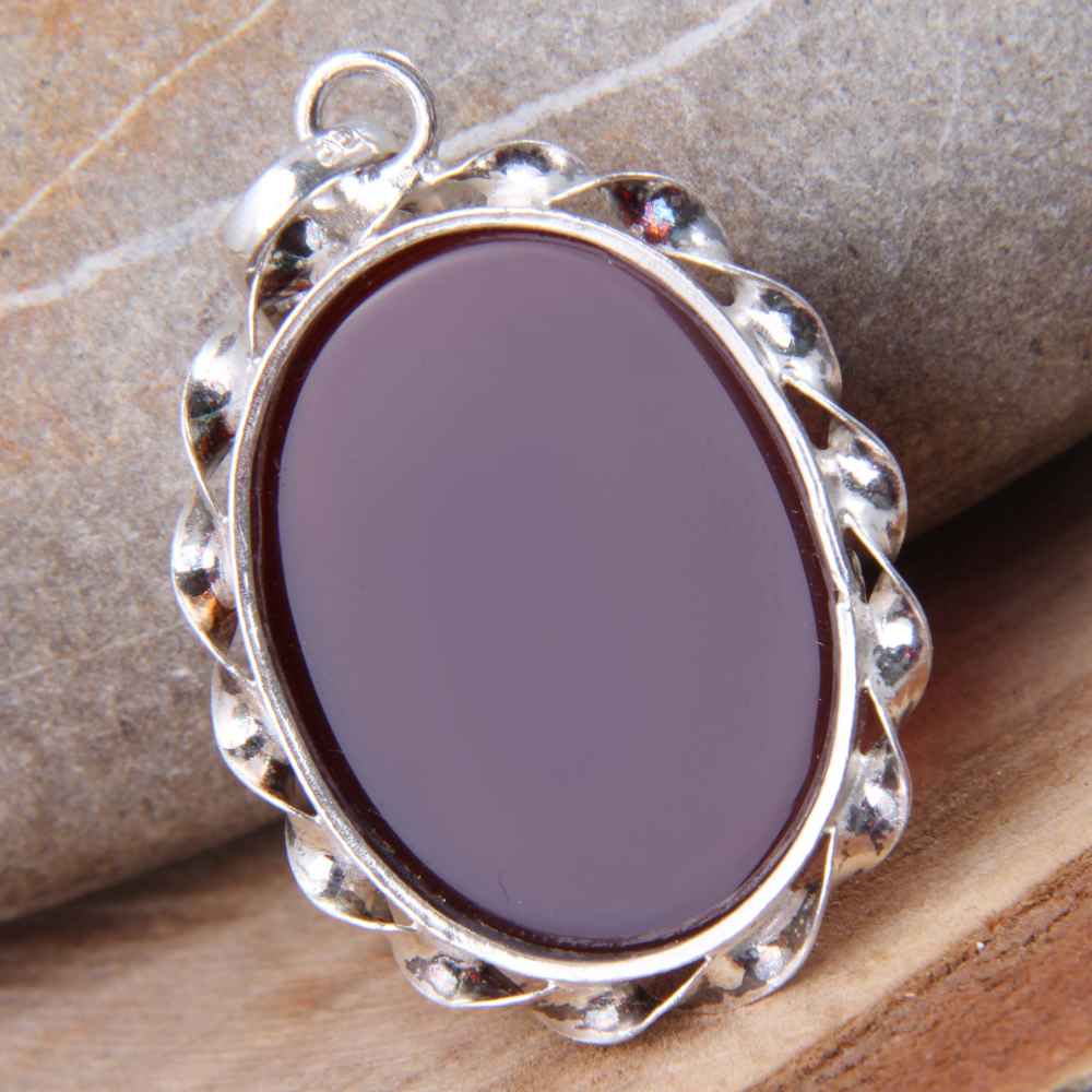 Price and Buy Persian Silver Pendant Classic Style with Agate Gemstone Taraneh - Image 4