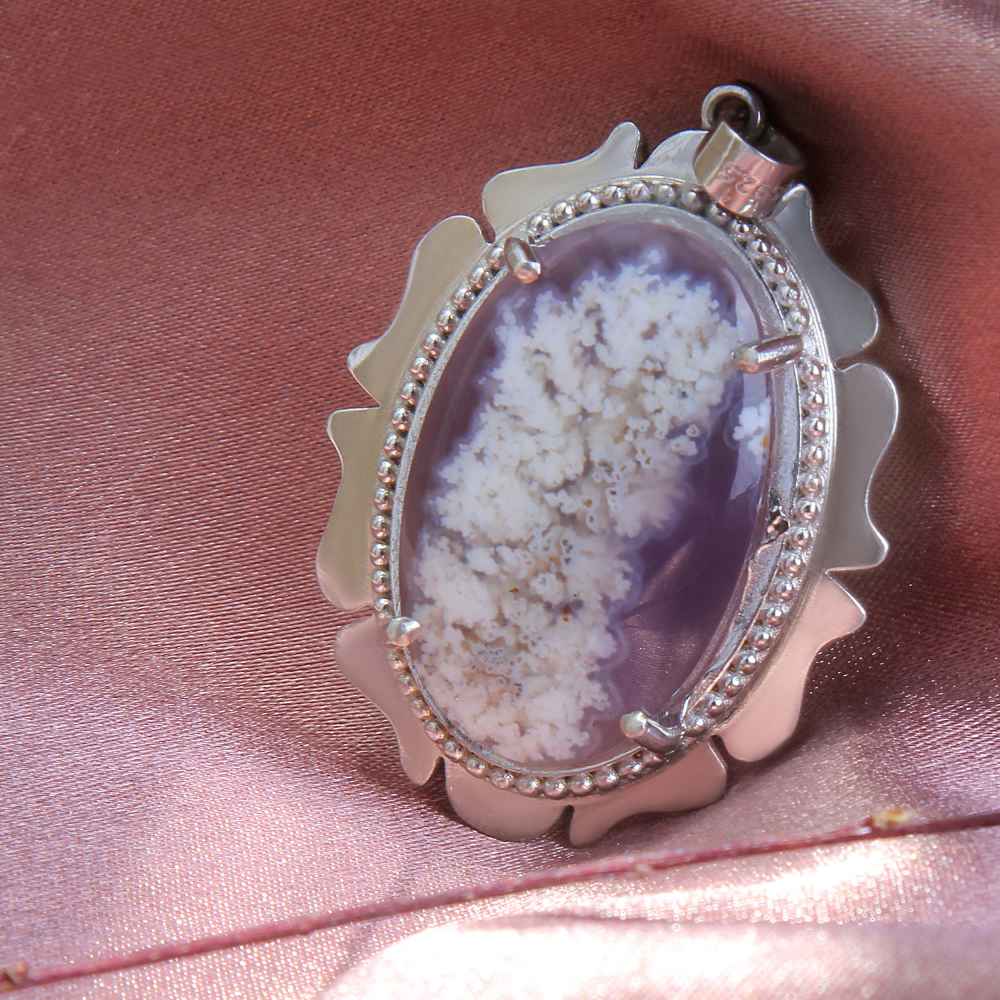 Price and Buy Persian Silver Pendant Classic Style with Dendritic Gemstone Minu - Image 4