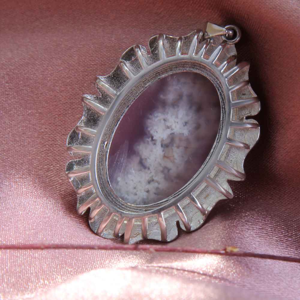 Price and Buy Persian Silver Pendant Classic Style with Dendritic Gemstone Minu - Image 5