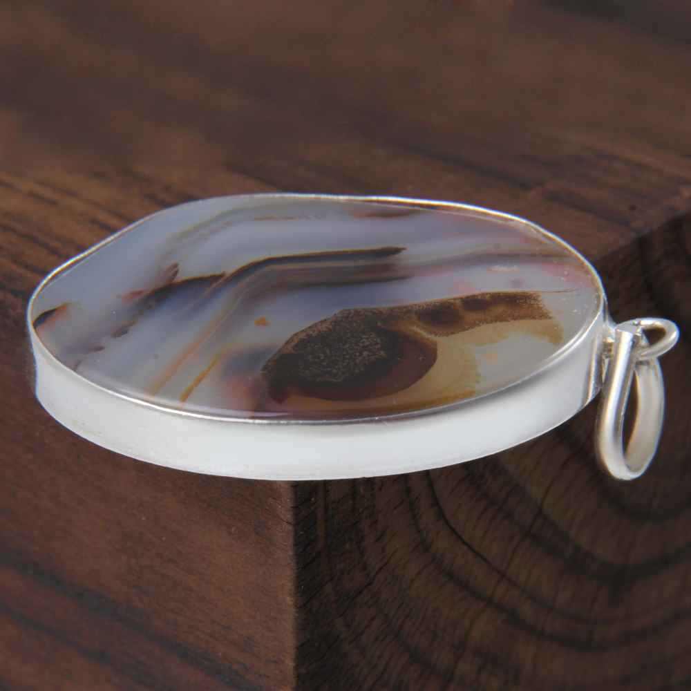 Price and Buy Persian Silver Pendant Classic Style with Dendritic Gemstone Shajar - Image 3