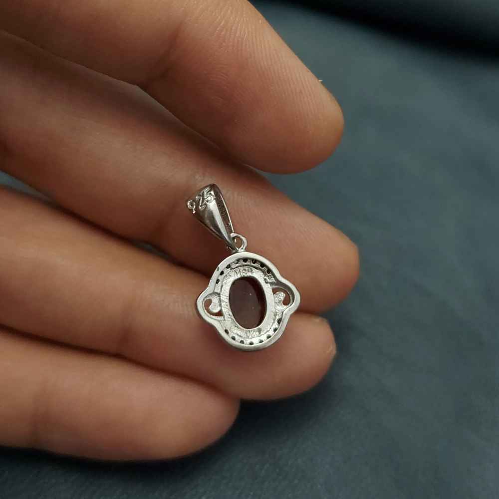 Price and Buy Persian Silver Pendant Classic Style with Yemeni Aqeeq Gemstone Zina - Image 4