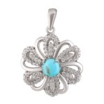 Price and Buy Persian Silver Pendant Classic with Neyshabur Turquoise