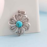 Price and Buy Persian Silver Pendant Classic with Neyshabur Turquoise - Image 5