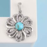 Price and Buy Persian Silver Pendant Classic with Neyshabur Turquoise - Image 6
