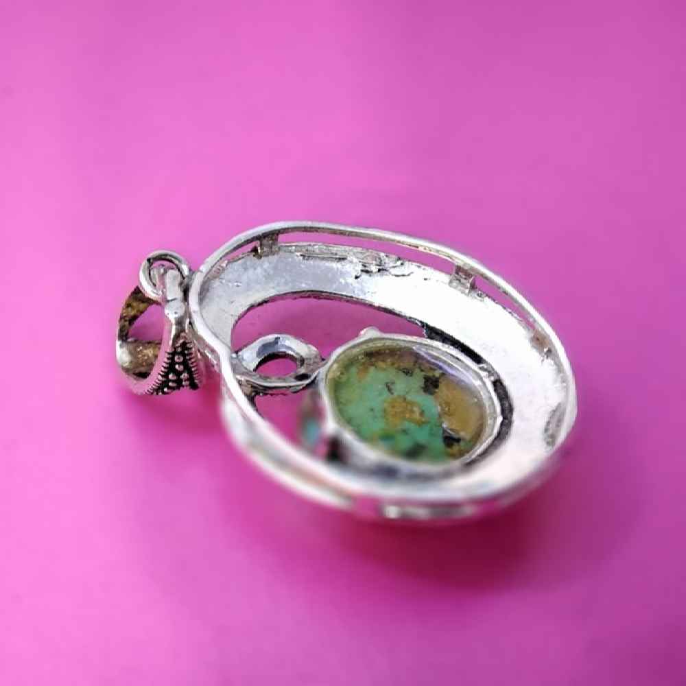 Price and Buy Persian Silver Pendant with Turquoise Gemstone Dela - Image 4