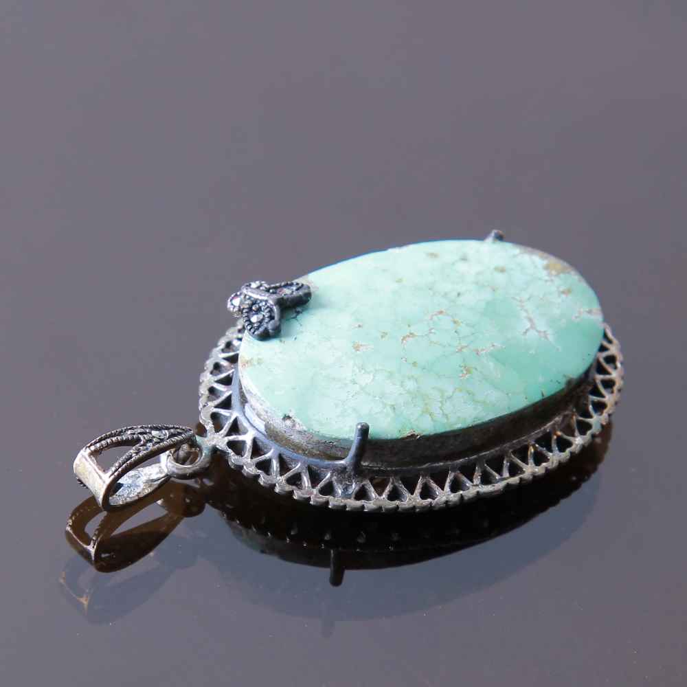Price and Buy Persian Silver Pendant with Turquoise Gemstone Dora - Image 3