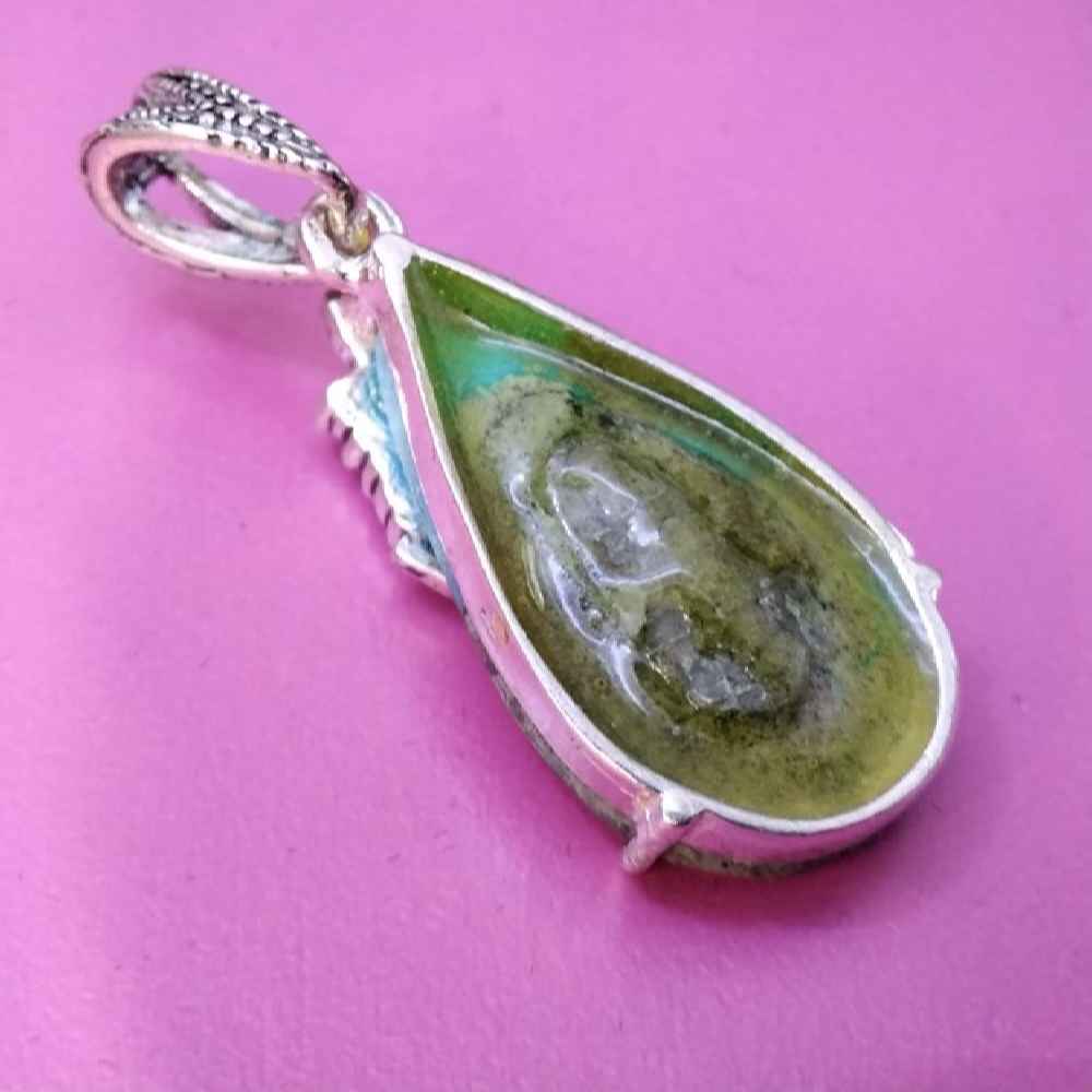 Price and Buy Persian Silver Pendant with Turquoise Gemstone Hedieh - Image 4