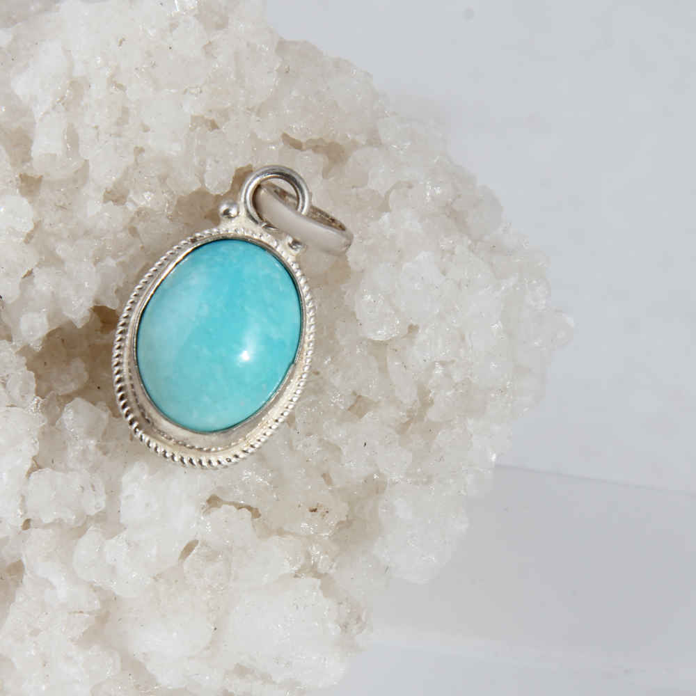 Price and Buy Persian Silver Pendant with Turquoise Gemstone Laleh - Image 4