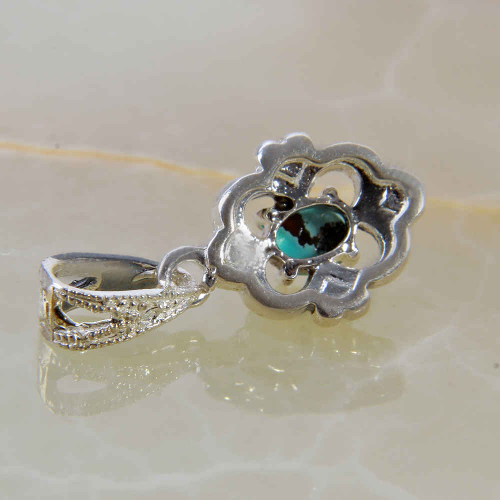 Price and Buy Persian Silver Pendant with Turquoise Gemstone Lena - Image 3