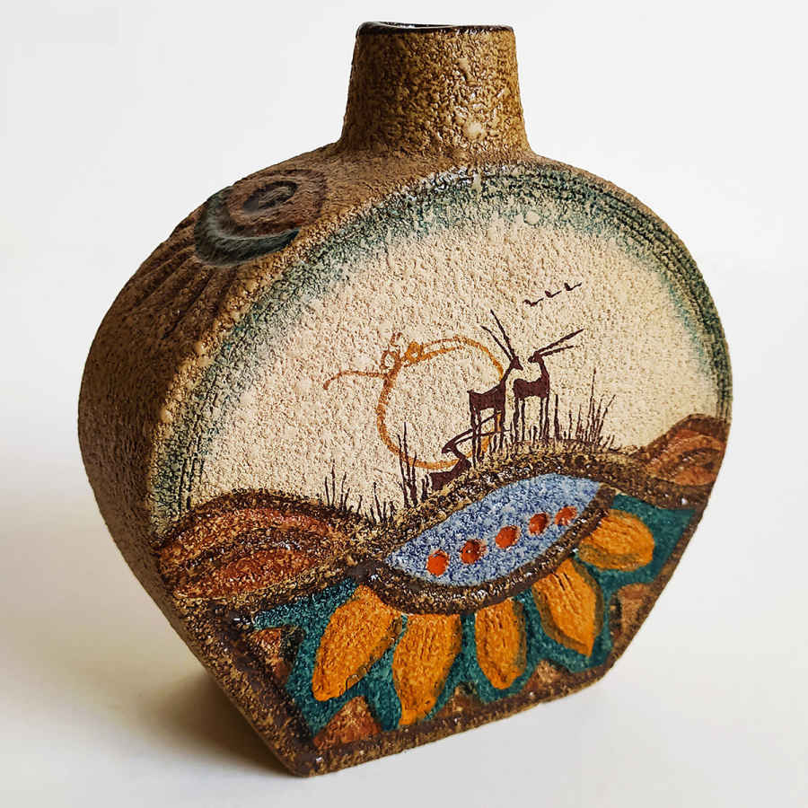 Price and Buy Persian Single Bud Pottery Vase with Hand-Painted Design Ideal for Fresh or Dried Flower - Image 3