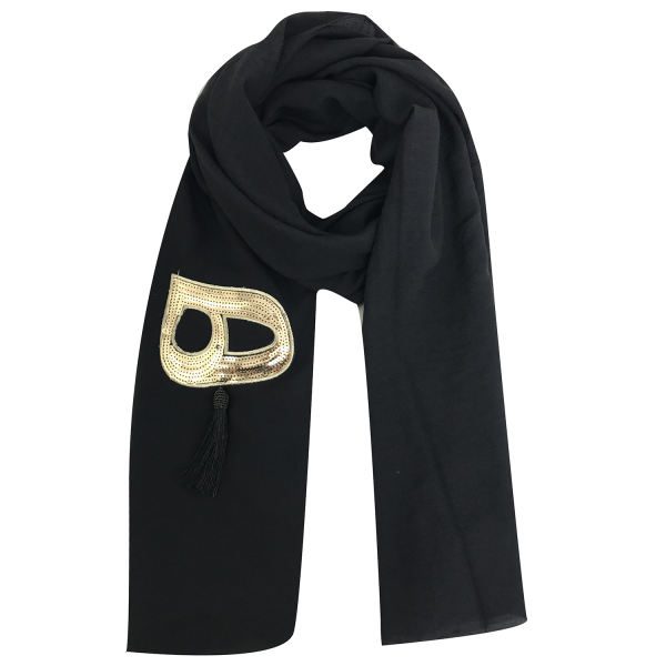 Price and Buy Persian Solid Black Shawl with Hich Calligraphy_68f6f5bc500cb.jpeg Price and Buy Persian Solid Black Shawl with Hich Calligraphy