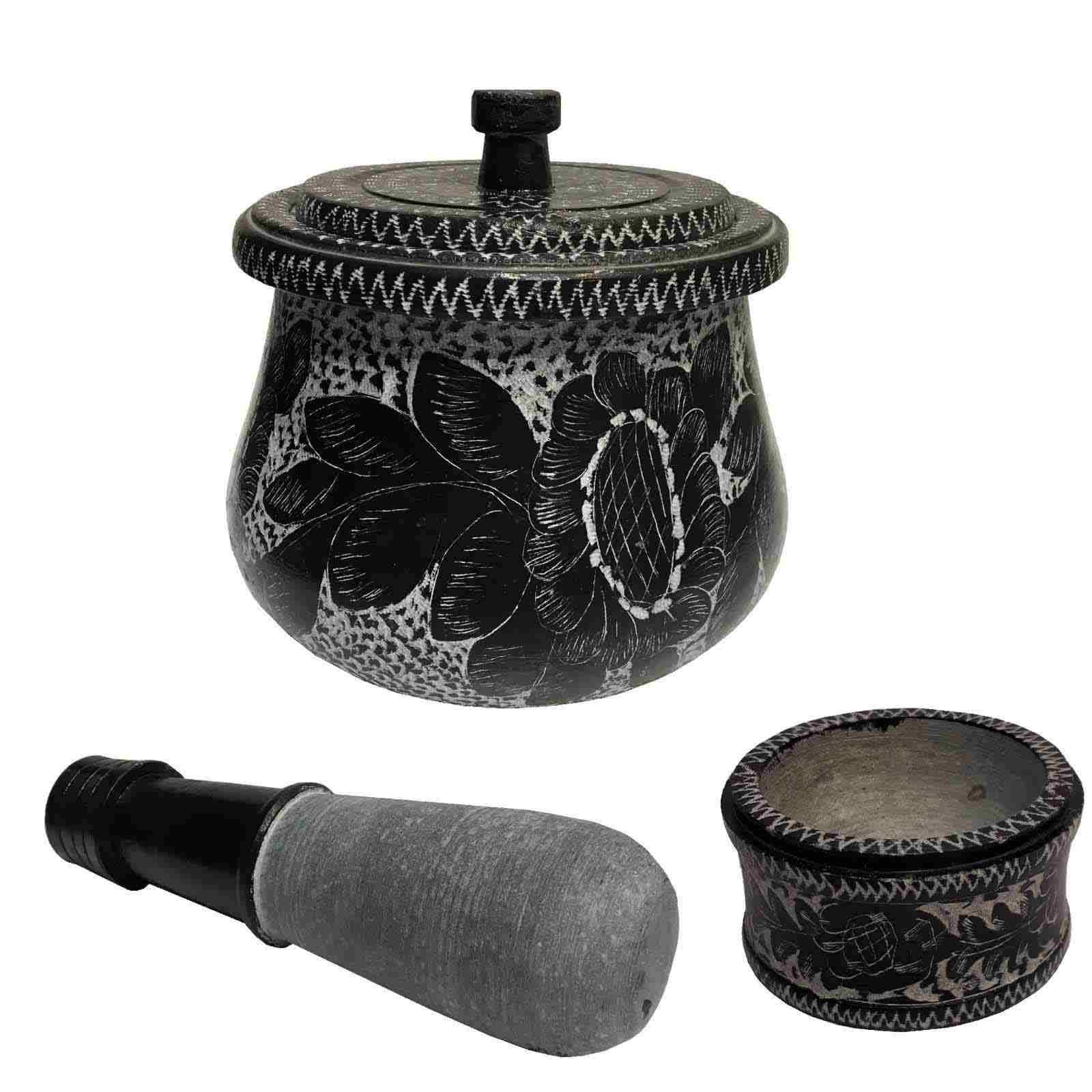 Price and Buy Persian Stone Dizi Pot with Lid for Cooking Abgoosht – Flower - Image 3
