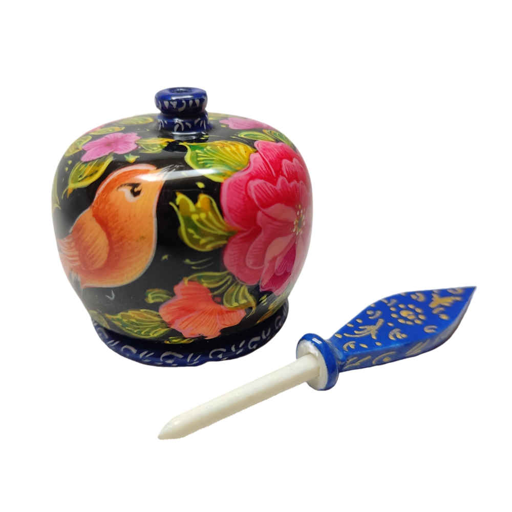 Price and Buy Persian Surma Dani Container for Keeping Kohl Made of Camel Bone Floral - Image 3