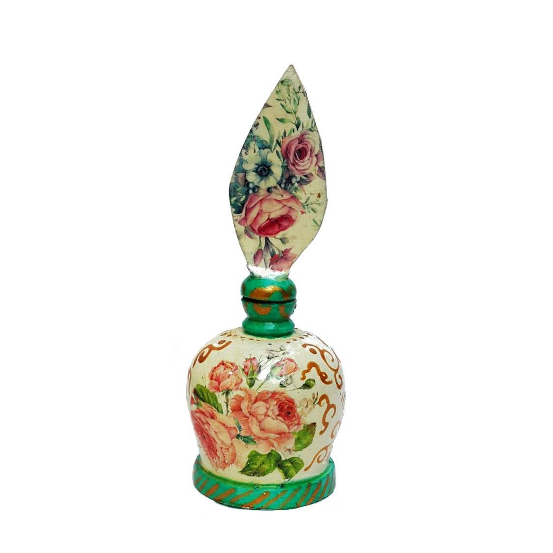Price and Buy Persian Surma Dani Made of Wood For Keeping Kohl Floral Green (x2) - Image 3