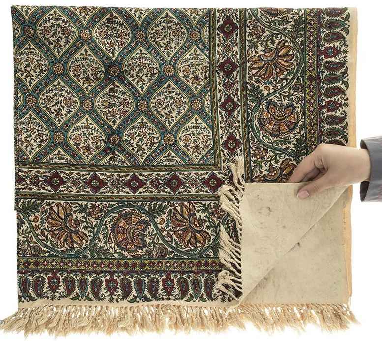 Price and Buy Persian Tablecloth: Isfahan’s Traditional Kalamkari Block Print 24 - Image 3