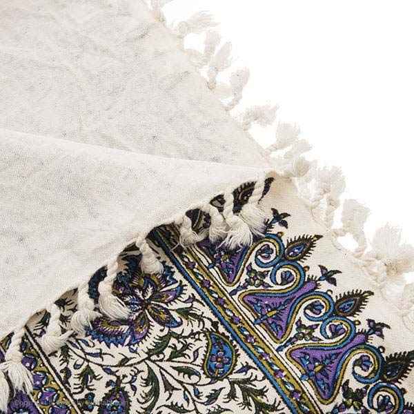 Price and Buy Persian Tablecloth: Isfahan’s Traditional Kalamkari Block Print Blue - Image 3