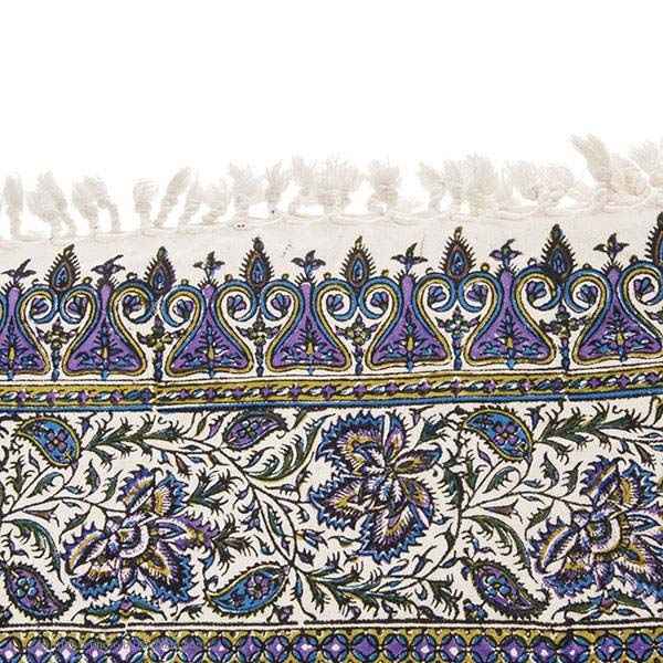 Price and Buy Persian Tablecloth: Isfahan’s Traditional Kalamkari Block Print Blue - Image 4