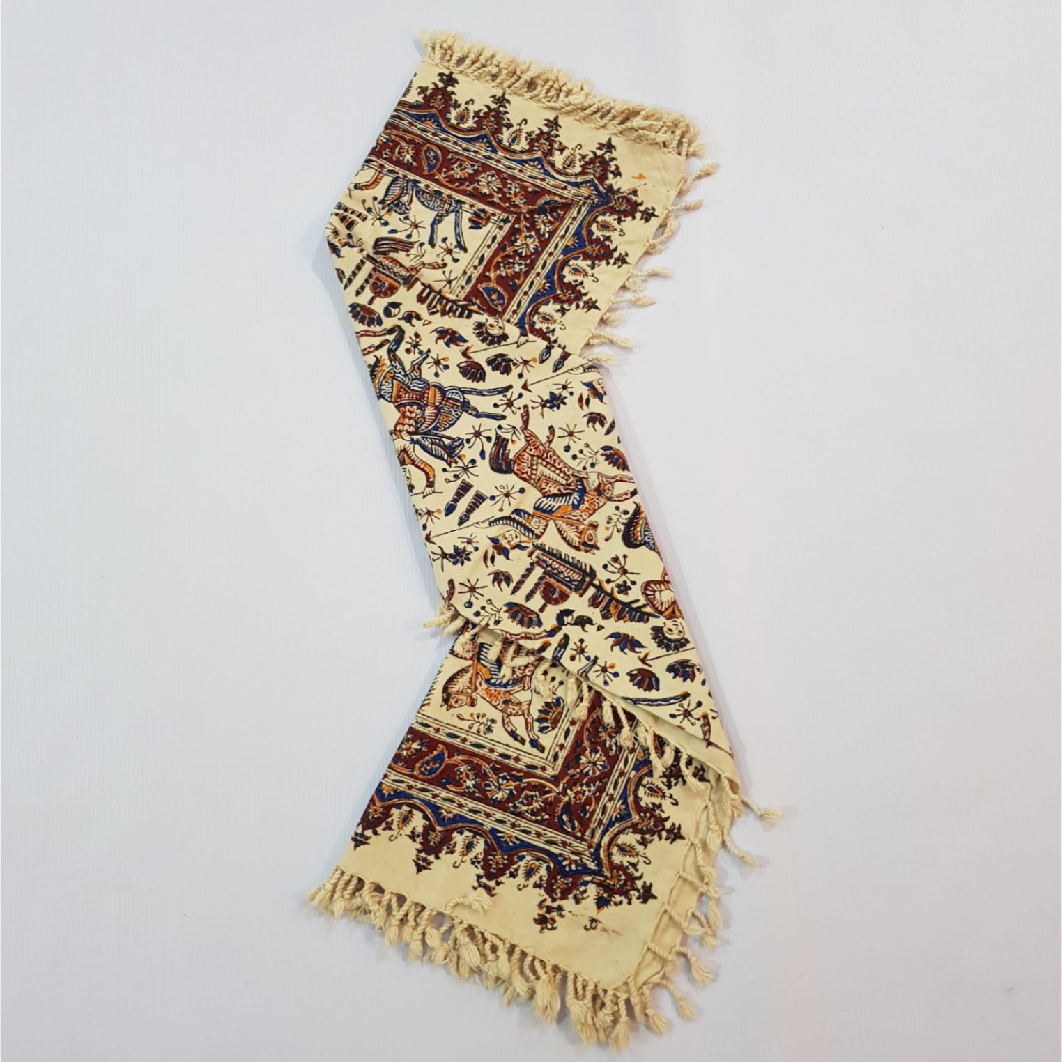 Price and Buy Persian Tablecloth: Isfahan’s Traditional Kalamkari Block Print Horse - Image 3