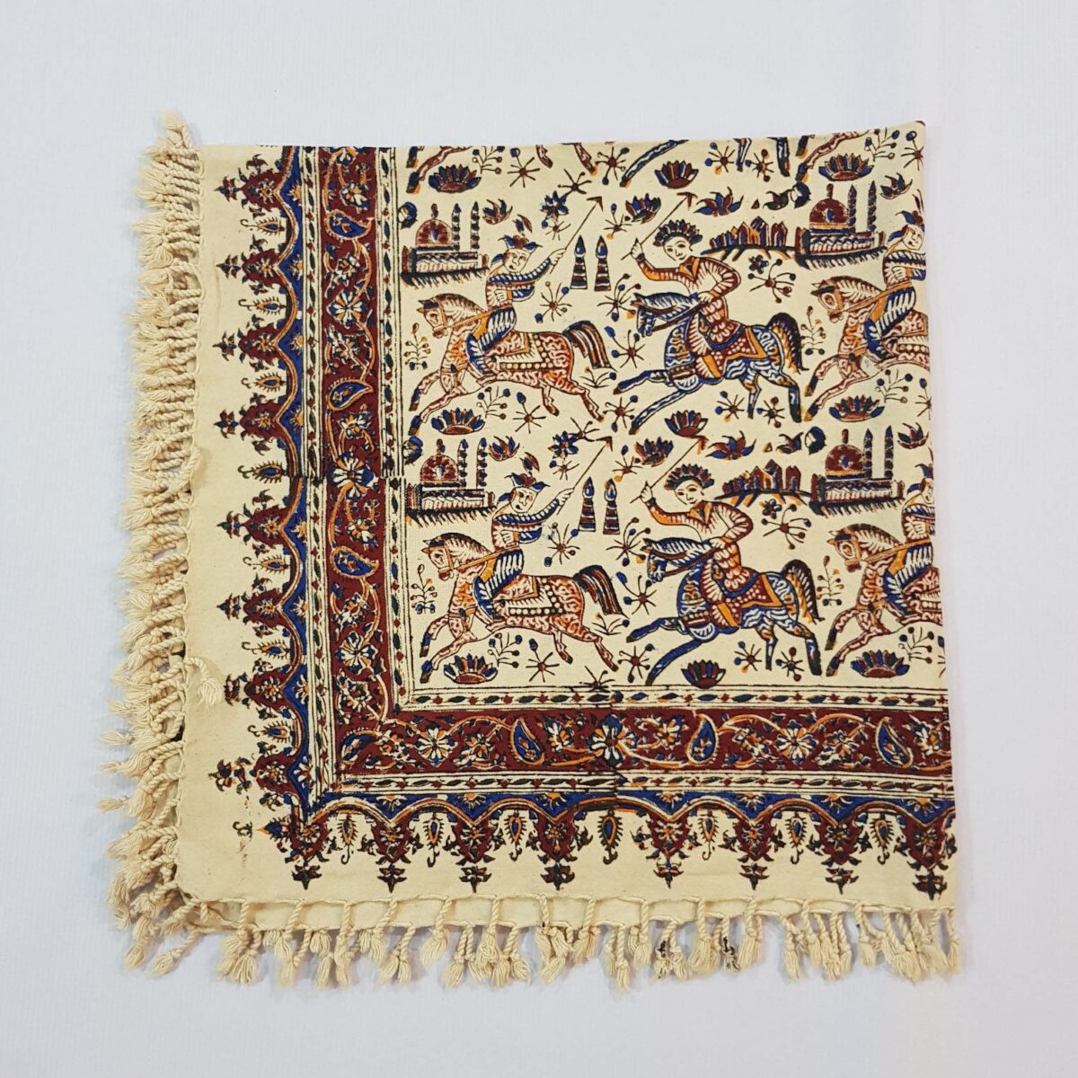 Price and Buy Persian Tablecloth: Isfahan’s Traditional Kalamkari Block Print Horse - Image 4
