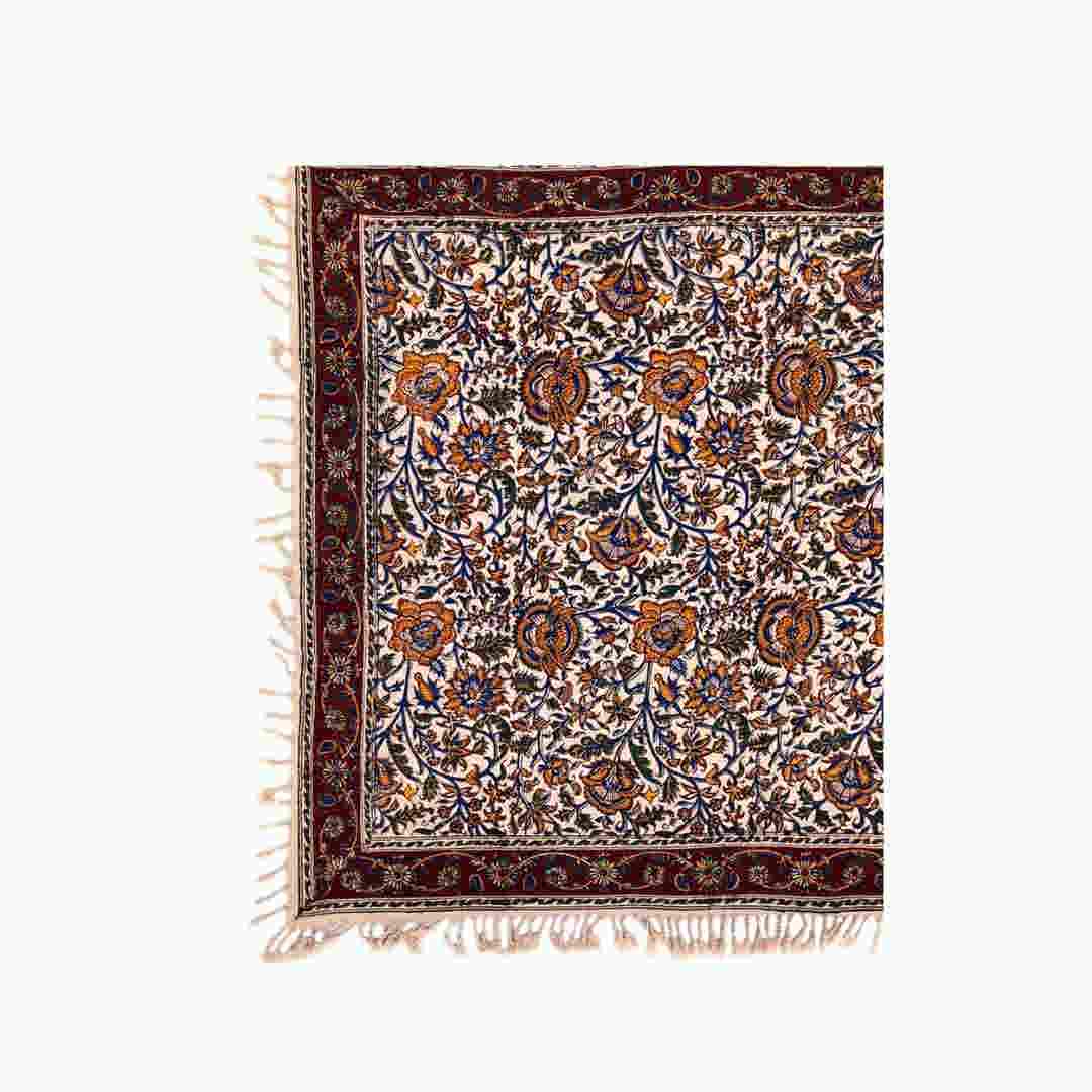 Price and Buy Persian Tablecloth: Isfahan’s Traditional Kalamkari Block Print Qajar - Image 3
